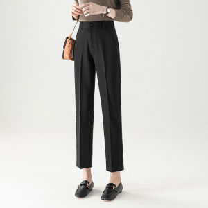 Straight Suit Pants Female Business Clothing 2024 New Arrival Spring & Fall Winter Suit Pant Small High Waist Ankle-Length Cigarette Pants