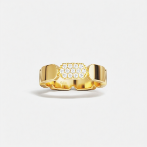 Geometric Exquisite Neutral Style Stackable Birthday Gift Ring