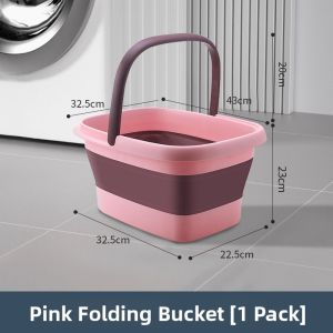 Large Extra Large Foldable Laundry Basin Baby Bath Basin Face Basin Water Basin Plastic Household Cleaning Tool Home Use