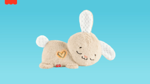 Fisher-Price Soothe & Settle Bunny Plush Baby Toy & Customizable Sound Machine With Motion