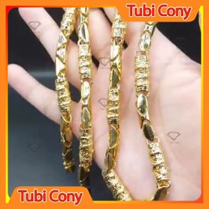 [ Siêu phẩm ] Dây chuyền nam  mạ vàng D2811-600-UH -  Tubi Cony khóa hộp mạnh mẽ - Không Kị Nước - Không Dị Ứng