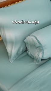 Bộ Chăn Ga Gối 5 Món Cotton Satin Size 2mx2m và 2m2x2m Trơn Nhiều Màu À Ơi Concept cao cấp Hàn Quốc