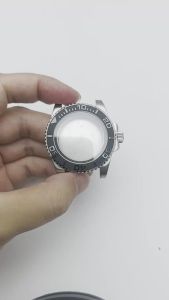 High-quality Silvery Black Case have inner ring 40.5mm watch mens case FIT NH34 NH35 NH36 movement Automtaic Watch Box
