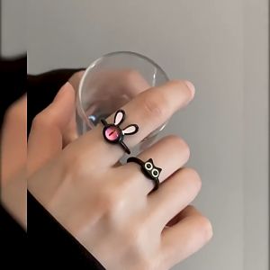 Pharaoh🎀Cincin terbuka lucu/cincin bentuk monster/cincin kepribadian kreatif khusus COD