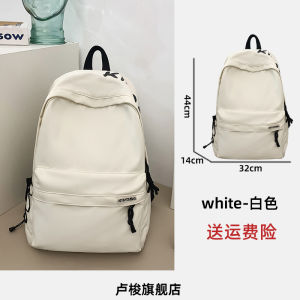 Large Capacity Black Backpack for High School Boys American Street Style Dual Shoulder High Aesthetic Value Nylon Material