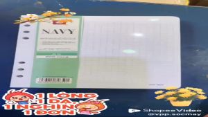 Hải Tiến Ruột sổ còng Navy 200TR A5 caro giấy trắng