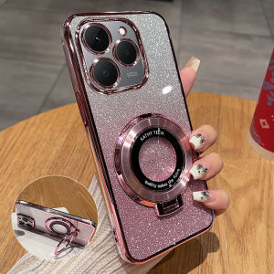 Ultra-Thin Transparent Silicone Case for Realme 15T Mobile Phone Protective Cover with Stand Luxury Feel Mens Womens Models