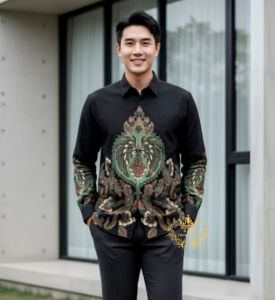 Raja Grosir Batik-kemeja Batik Pria Lengan panjang Moderen -Batik Pria Lengan panjang