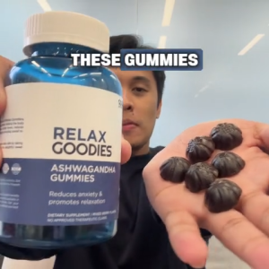 GOODIES NUTRITION Ashwagandha Gummies – Relax Goodies – 1 bottle (60 Gummies) - Reduces Anxiety & Improves Mood