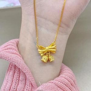 WE 3093 = 蝴蝶结铃兰花项链 Bow lily of the valley necklace