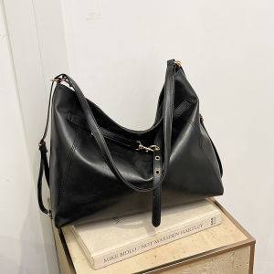 Large Capacity Soft Leather Bucket Bag Tote Bag Commuter Single Shoulder Bag for Class New 2025 Autumn Winter Womens Bag