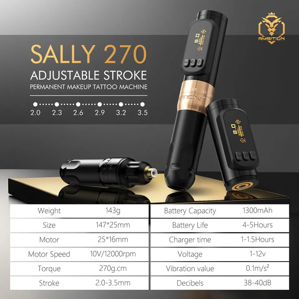 AMBITION | Ambition Sally 270 Wireless Tattoo Machine Adjustable