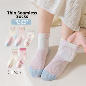 MiiOW | Breathable Light Cotton Socks for Girls Ankle Length