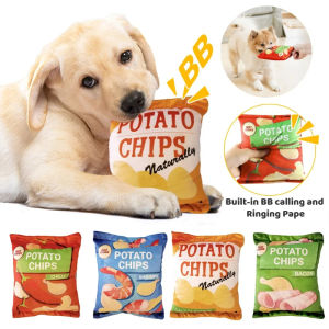Dog Toy Sounding Paper Toy Potato Chips Bite-resistant Plush Toys Squeaky Chew Dog Toys Puppy Bite Resistant Toy