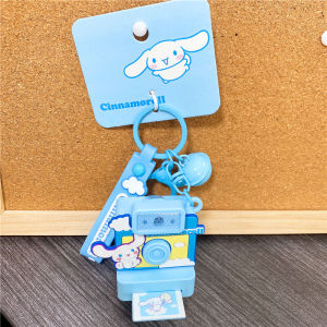 Authentic Sanrio Cartoon Clow M Cinnamoroll Babycinnamoroll Camera Polaroid Keychain Small Pendant Couple Backpack Hanging Ornament