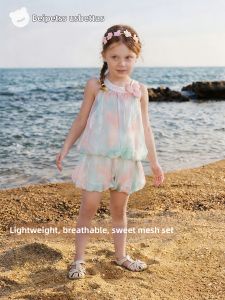 Usbettas | Lace Breathable Girl Childrens Vest and Shorts Set