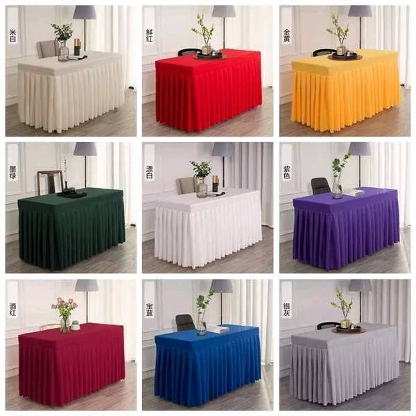 Table Skirting 6Ft/ Lifetime Table Geana Cloth Table Skirt Ready Made