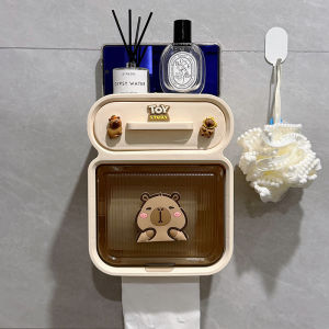 Hộp Đựng Khăn Giấy Phòng Tắm Gắn Tường Sáng Tạo Dễ Thương Hộp Đựng Khăn Mặt Chống Thấm Nước Không Cần Đục Lỗ Hộp Đựng Giấy Vệ Sinh
