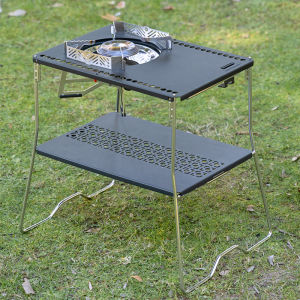 Campingmoon Igt Table Frame G-38 Foldable Multifunctional Bridge Self-driving Travel Barbecue Table Stainless Steel Camping Table Extension Rack