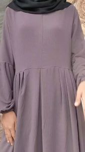 Gamis Joline Crinkle Airflow | Dress Basic Babydoll Polos Crinkle | Dayli Dress Wanita Polos Kondangan