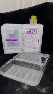 Dedee กล่องใส OPS DD-5H ยกลัง (1600 บรรจุภัณฑ์) บรรจุภัณฑ์เบเกอรี่ที่ใส่อาหารและเครื่องดื่ม บรรจุภัณฑ์เบเกอรี่ กล่องข้าว ไม่เป็นไอน้ำ