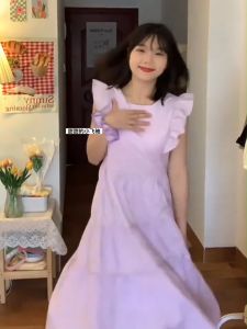 Du Yan ชุดลดเอวเล็กผู้หญิงเดรสชุดสายเดี่ยวสวยเก๋ฟอนไดซ์ฝรั่งเศส ชุดไปทะเล เดรสผู้หญิง เดรสเกาะอก ชูด หรู ดูแพง มินิเดรสน่ารัก ชูด เดรส ทะเล