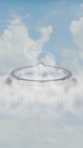 RoyStone - Cincin Wanita Moissanite Sertifikat GRA Original Lapis Emas - Cassie Ring