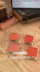 MINIPINK Peachy Blush On Matte Palette Perona Pipi Natural Tahan Lama Waterproof MP048
