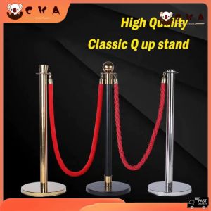 【Fast delivery】Classic Q up stand Stainless Steel Q-up Queue Queuing Stand Velvet Red Rope Major Event Ball Party Crowd Control Belt Line Barrier  Belt Barrier Divider Pole Post Line Up Stanchion