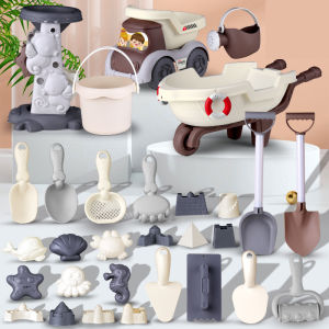 Beach Sand Toys for Kids Travel Beach Toys for Toddler 3-10 Sandbox Dump Truck Dinosaur Sand Molds Sand Castle Kit Shovel Sieve