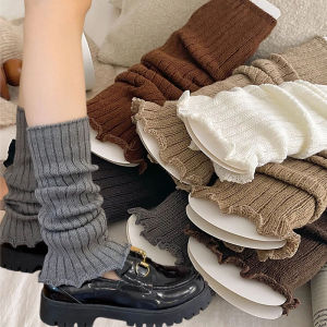 Sweet Japanese Lolita Leg Warmers Women Ankle Warmer for Girls Gothic Long Socks Y2K Thin Knitted Cosplay Heap Heap Socks
