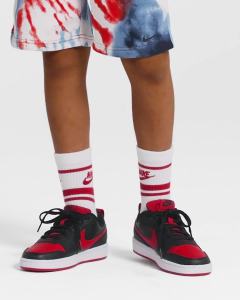Nike Court Borough Low 2 Big Kids Shoes - Black [BQ5448-001]
