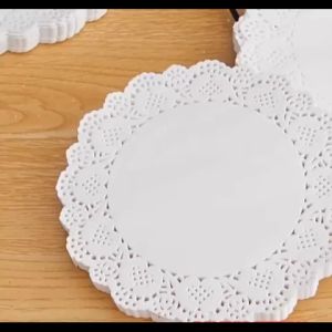 Giấy Thấm Dầu Thực Phẩm 150 Tờ Thấm Dầu Ăn Đồ Chiên Rán Tròn Hoa Văn Đục Lỗ Đa Năng Tiện Dụng-HAUSE