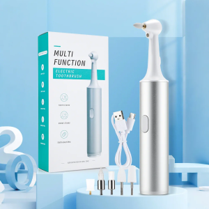 USB Rechargeable Electric Tooth Polisher 5 In 1 Dental Scaler Toothbrush Stubborn Tooth Stains Remover Cleaner Teeth Cleaning