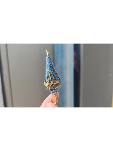 Kawaii Umbrella Brooch with Rhinestones Cute Rainy Day Lapel Pin for Shirt & Cardigan Sparkling Crystal Accessory