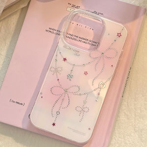 Gold Leaf Pink Gradient Butterfly Knot iPhone 17 Air Fairy Style 16PM Cute Female Model 17 pro Full Cover Anti-Fall 17ProMax High-End Protective Case