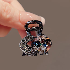 Exquisite Crystal Rhinestone Hair Slide Mini Hair Claw for Girls Forehead Bangs Clip Cute Side Clip Princess Head Top Clip
