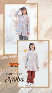 Baju Setelan Anak Perempuan Kekinian Usia 2-13 Tahun / Thaluna Kids Pant Set Naiba