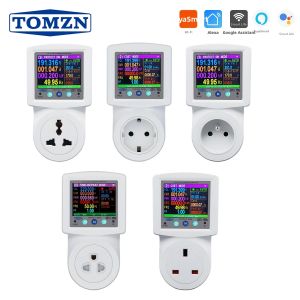 Ổ Cắm Thông Minh TOMZN SKW WiFi Đa Năng EU UK Pháp Thái Lan 16A Tích Hợp Bảo Vệ Quá Áp (OVP) Quá Dòng (OCP) Quá Nhiệt (UVP) Hẹn Giờ Bluetooth Và Chức Năng Bảo Vệ Điện Áp Trả Trước.