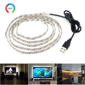 DC 5V USB Dây Đèn LED 2835 5050 SMD Trắng Ấm Trắng RGB Băng Cho Nền Tivi Trang Trí Nhà Chiếu Sáng 1-15M