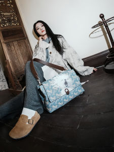 Jacoponnus Genuine Leather Tote Bag Womens Commuter Large Capacity Bag Fashionable Minimalist Print Soft Handbag