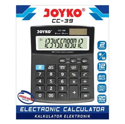 Calculator Kalkulator Joyko CC-39 12 Digits Check Correct