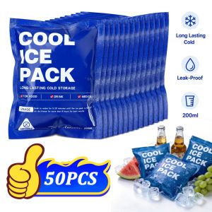 10Pcs Reusable Ice Packs for Lunch Bag Keep Cold 24 Hours Cooling Camping Freezer Sheets Freezer Pack for Food Transport