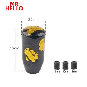 Nút Cần Số Xe Hơi Kiểu JDM Phổ Thông Làm Từ Sợi Carbon Rèn M8 M10 M12 Màu Đỏ/vàng Dành Cho Xe Số Sàn MT