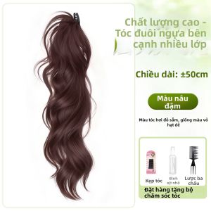 TIANZHEN | Tóc Giả Dạng đuôi Ngựa bên cạnh Kiểu Truyền Thống Với Kẹp Cua Tự Nhiên Phồng Lớp Xoăn