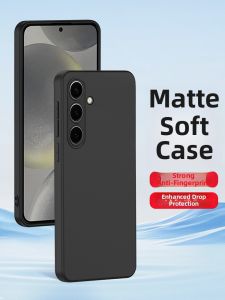 Matte Silicone Phone Case for Samsung S22+ S25 S24+ S23 S20 Ultra Full Cover Soft Shell for Men And Women Business Simple Trendy