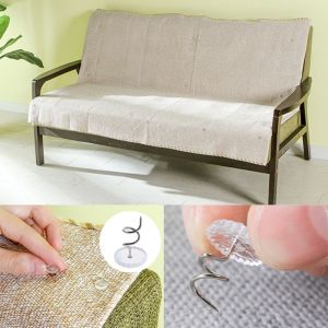 20Pcs Clear Heads Twist Pins Fixed Fastener Clip Fixer for Non-Slip Sofa Covers & Bed Sheets
