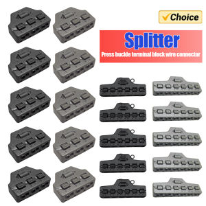 1-10Pcs Quick Splitter 3/6 Ports Out Line Splitter Quick Connect Low Voltage Wire Splitter Distribution Block for LED Lighting