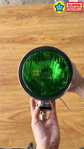 1ดวง สปอตไลท์กลมหลังคา 6 นิ้ว RAPTOR 24V ไฟหน้ากระจก โคมเหล็กโครเมียมอย่างหนา (สีเหลือง/แดง/น้ำเงิน/เขียว/ใส)