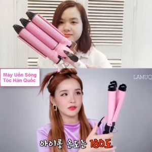 Máy Bấm Tóc Gợn Sóng Tạo Kiểu Uốn Phồng Nhanh Chóng Máy Làm Xoăn Sóng 3 Trục Phong Cách Hàn Quốc
